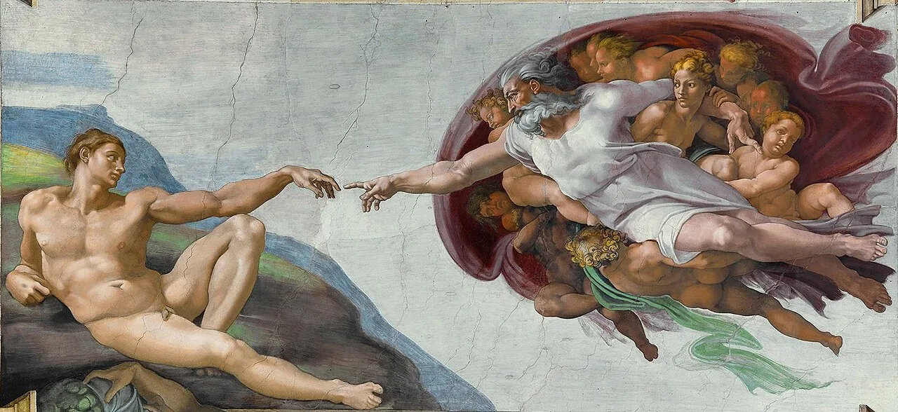 The Creation of Adam by Michelangelo