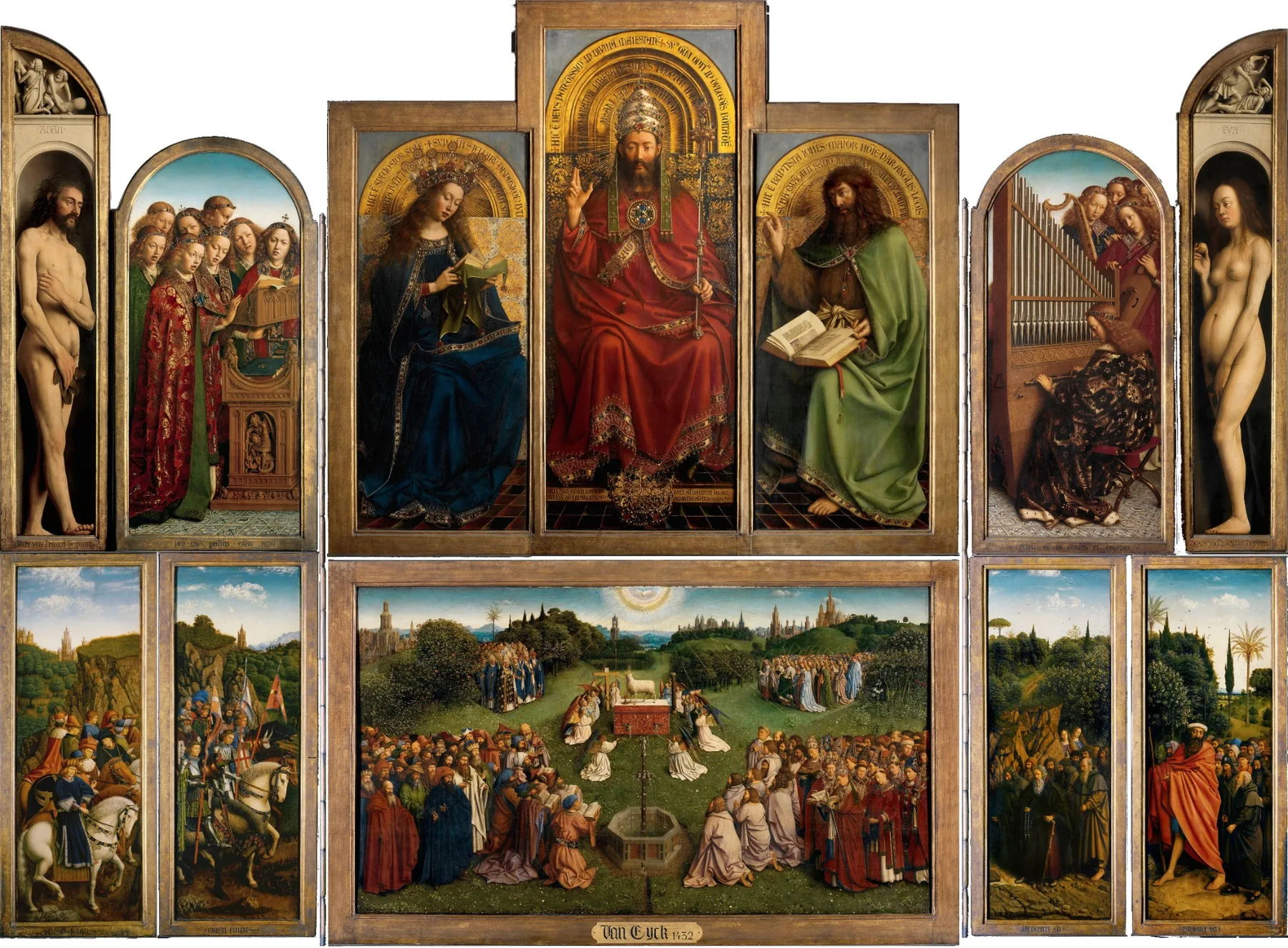The Ghent Altarpiece by Jan van Eyck and Hubert van Eyck